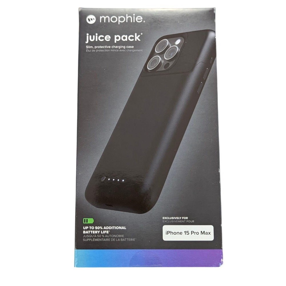 Oo1-U Mophie Juice Pack Slim Charging Case For iPhone 15 Pro Max ⬇️